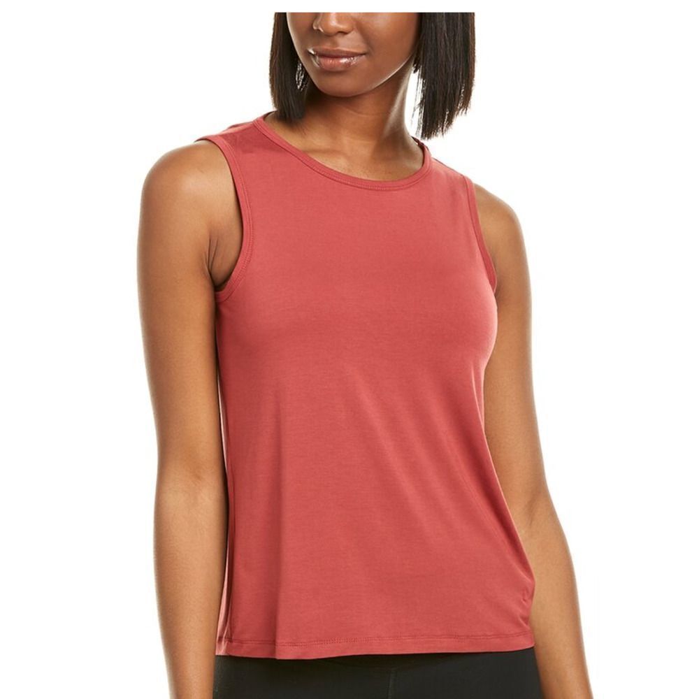 Good American Women's The Easy Breezy Open-Back‎ Tank Top Hibiscus Size 0 XS